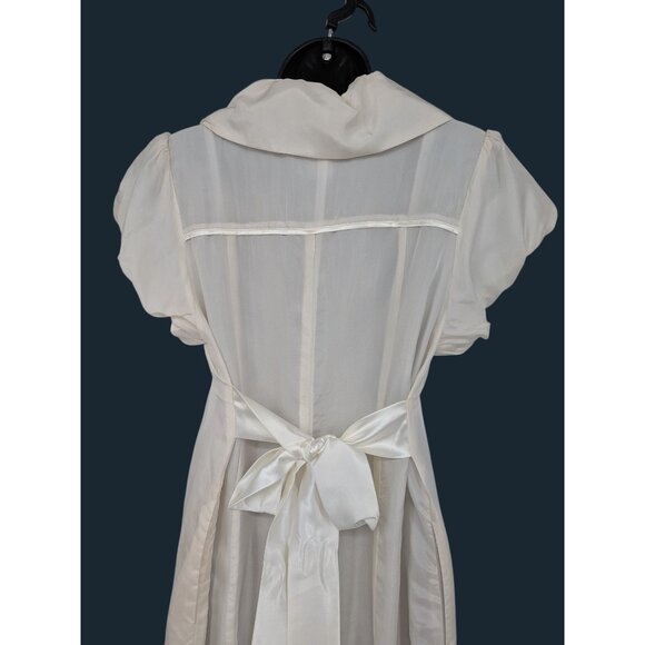 Ryu Babydoll Dress Women Size M 100% Silk Button Up Whimsical Cottagecore Fairy - Picture 9 of 13